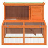 Vidaxxl Kaninchenstall 102x90x84,5 cm massives Kiefernholz braun