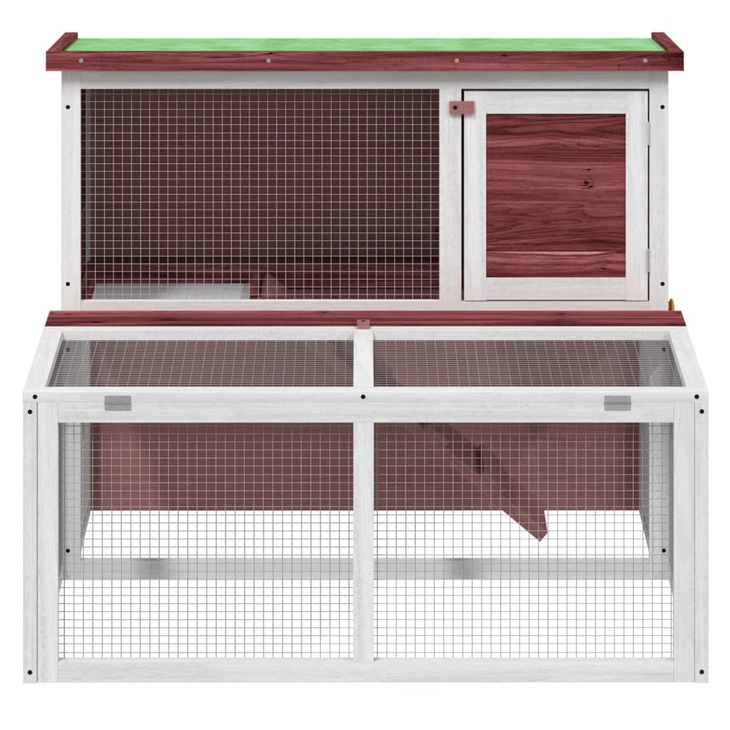 Vidaxx Kaninchenstall 102x90x84,5 cm massives Kiefernholz mokkafarben