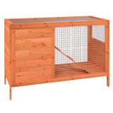 Vidaxxl Kaninchenstall 103x44x69,5 cm massives Kiefernholz braun