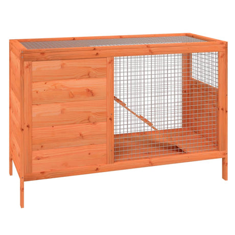 Vidaxxl Kaninchenstall 103x44x69,5 cm massives Kiefernholz braun