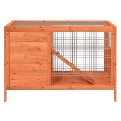 Vidaxxl Kaninchenstall 103x44x69,5 cm massives Kiefernholz braun