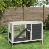 Vidaxl Rabbit Hutch 103x44x69.5 cm de pino sólido