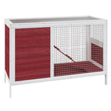 Vidaxxl Kaninchenstall 103x44x69,5 cm, massives Kiefernholz, mokkafarben