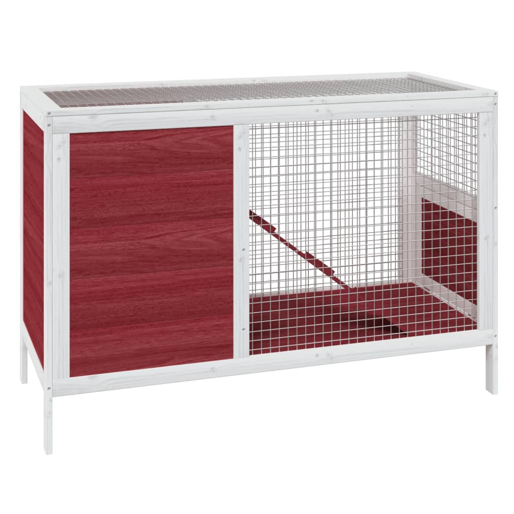 VidaXL Rabbit hutch 103x44x69.5 cm Solid pine mocha -colored