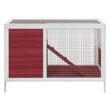 Vidaxxl Kaninchenstall 103x44x69,5 cm, massives Kiefernholz, mokkafarben