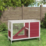 VidaXL Rabbit hutch 103x44x69.5 cm Solid pine mocha -colored