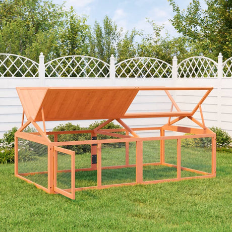 Vidaxx Tiergehege 200x112,5x74 cm massives Kiefernholz braun