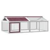 Vidaxl dierenren 200x112,5x74 cm massief grenenhout mokkakleurig