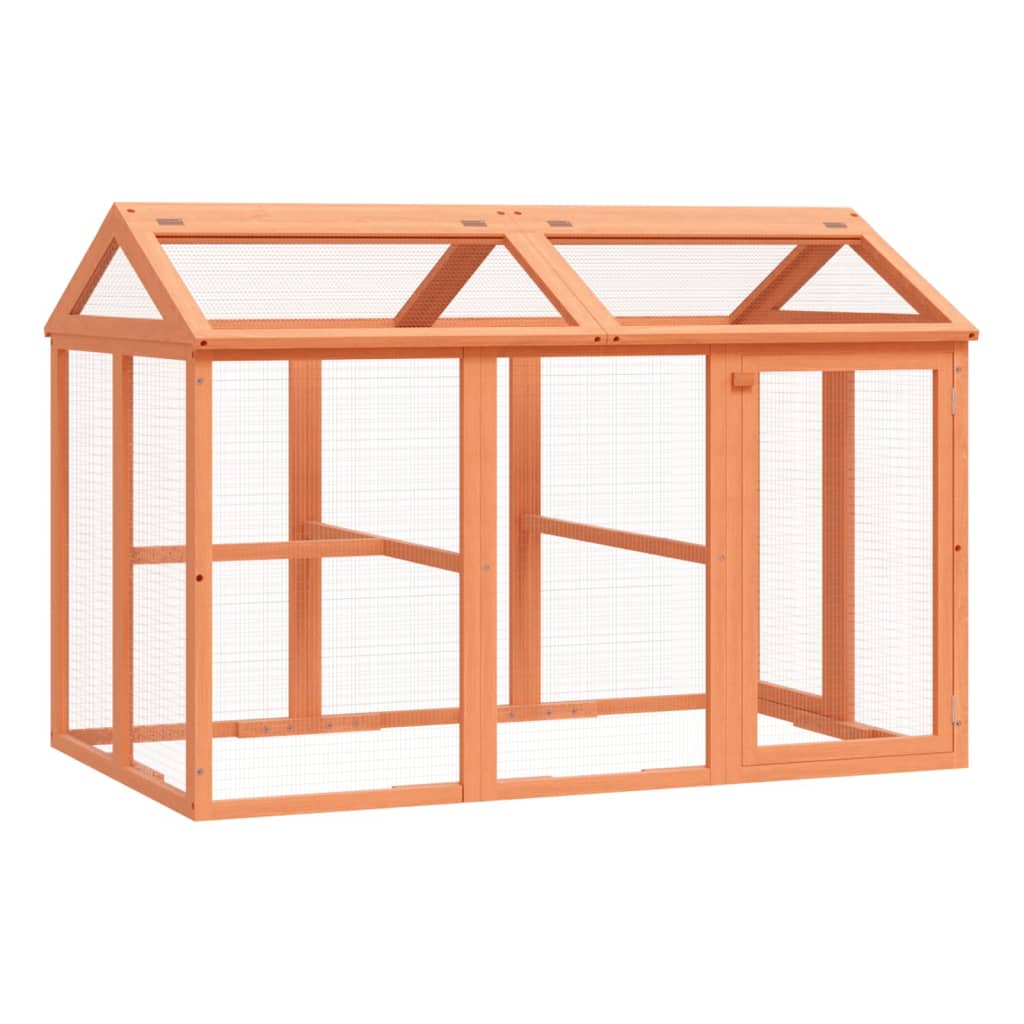 Vidaxx Tiergehege 141x94x104 cm massives Kiefernholz braun