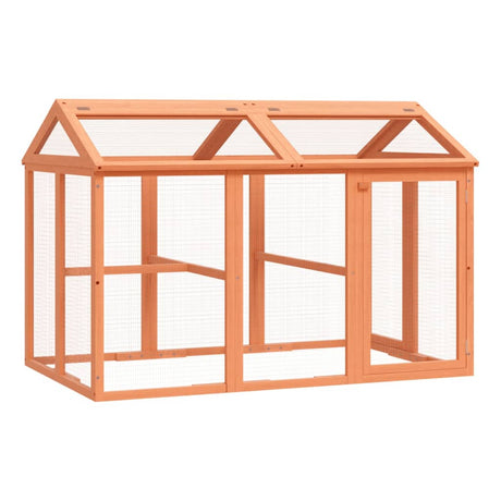 Vidaxx Tiergehege 141x94x104 cm massives Kiefernholz braun