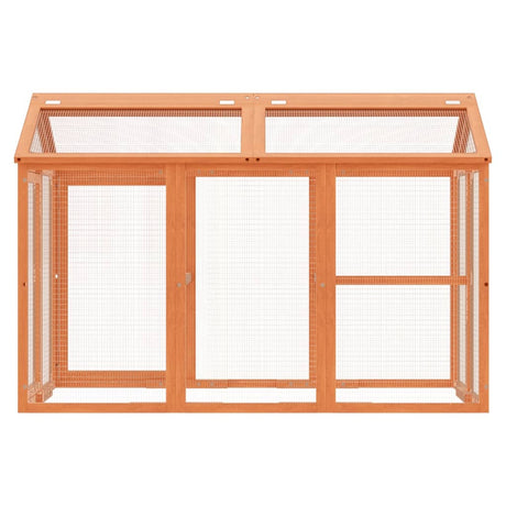 Vidaxx Tiergehege 141x94x104 cm massives Kiefernholz braun
