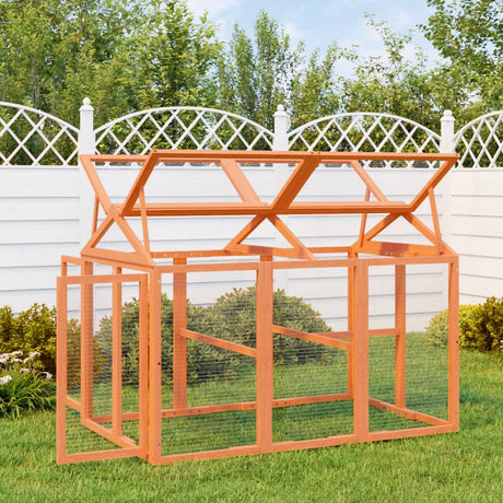 Vidaxx Tiergehege 141x94x104 cm massives Kiefernholz braun