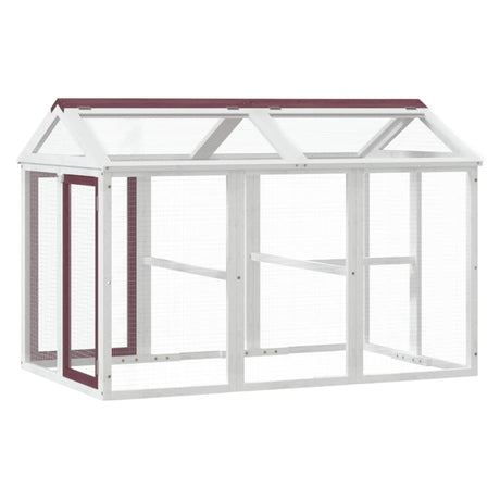Vidaxx Tiergehege 141x94x104 cm massives Kiefernholz mokkafarben