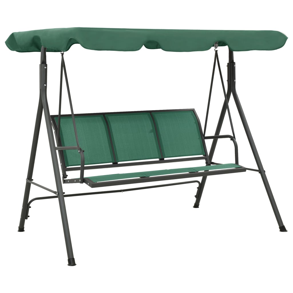 Vidaxx Schaukelbank 170 cm Textilene und Stahl grün