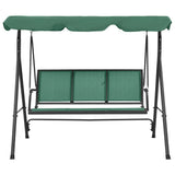 VidaXL Swing bench 170 cm Textileen and steel green