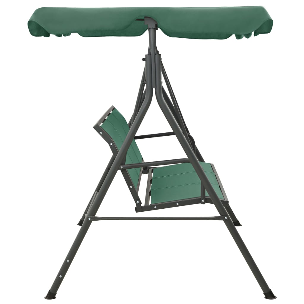 VidaXL Swing bench 170 cm Textileen and steel green