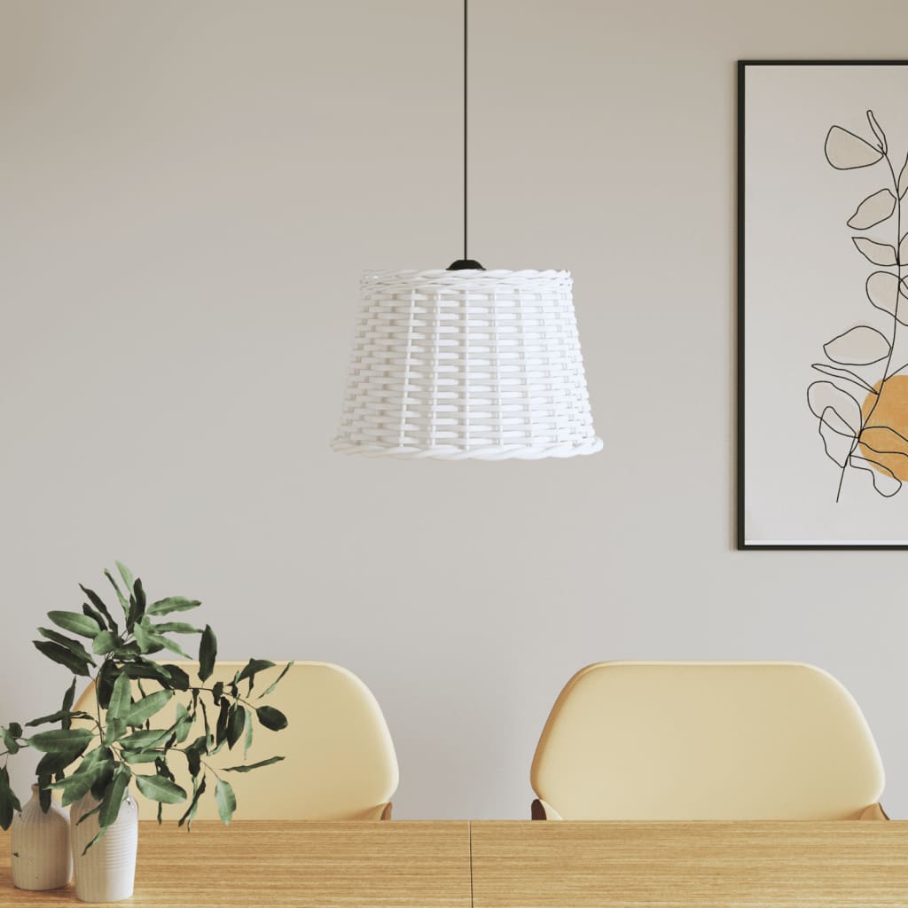 Vidaxx Deckenlampenschirm ø40x26 cm Korbgeflecht weiß