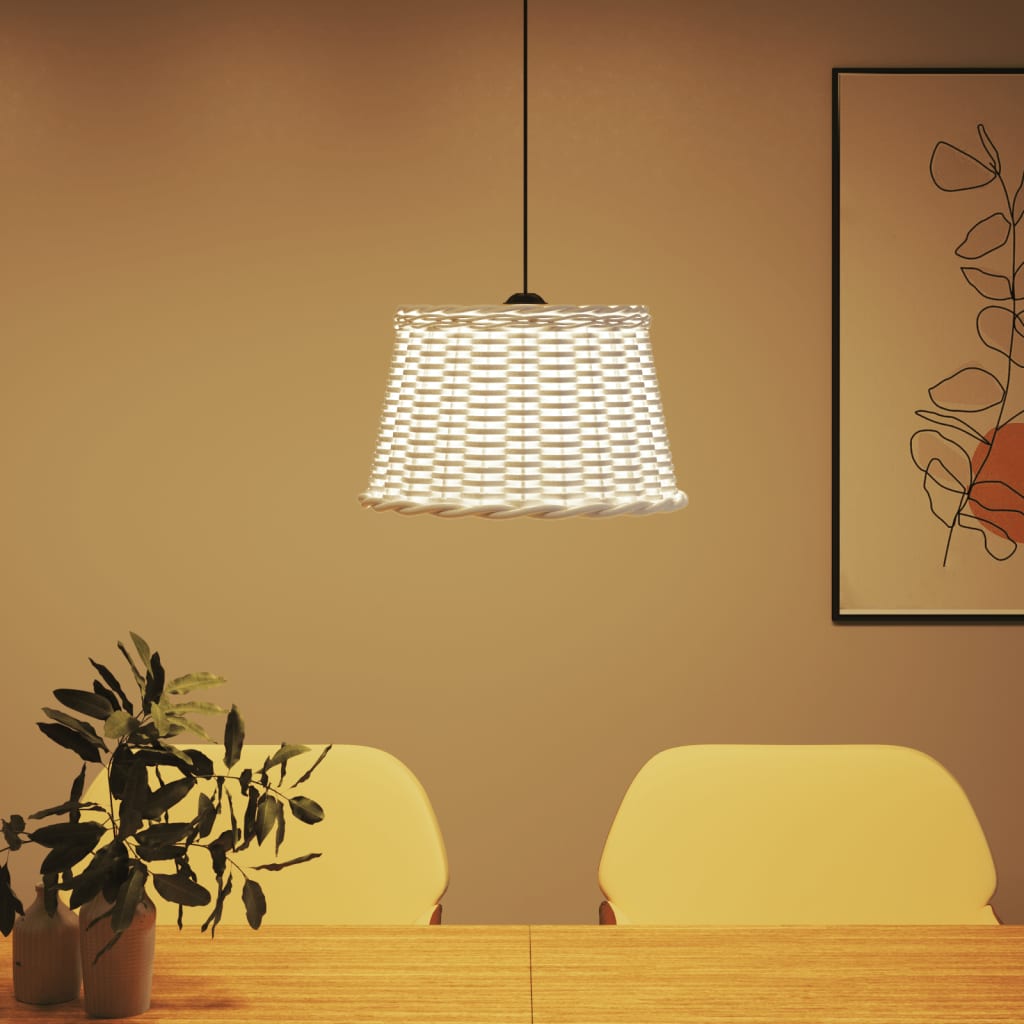 Vidaxx Deckenlampenschirm ø45x28 cm Korbgeflecht weiß