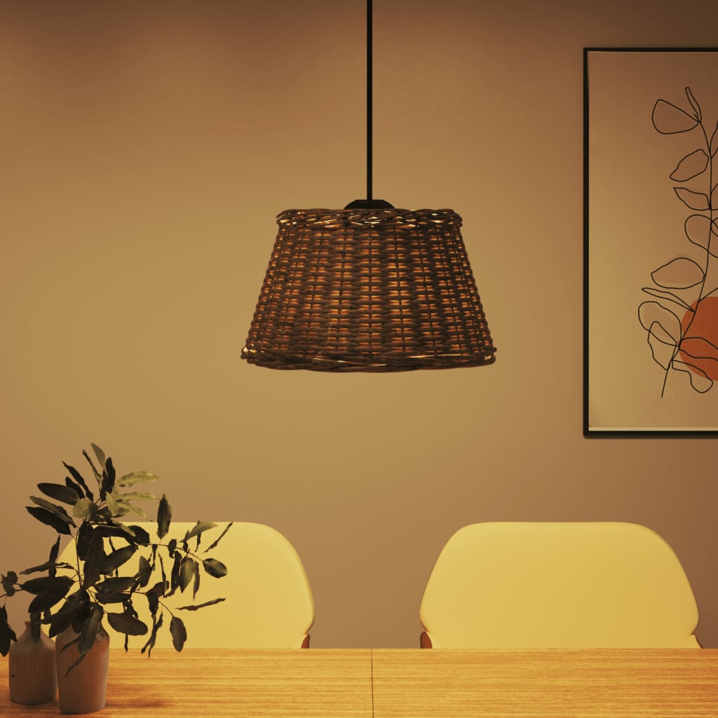 Vidaxx Deckenlampenschirm ø50x30 cm Korbgeflecht braun
