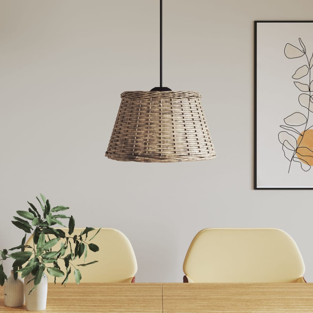 Vidaxx Deckenlampenschirm ø50x30 cm Korbgeflecht braun