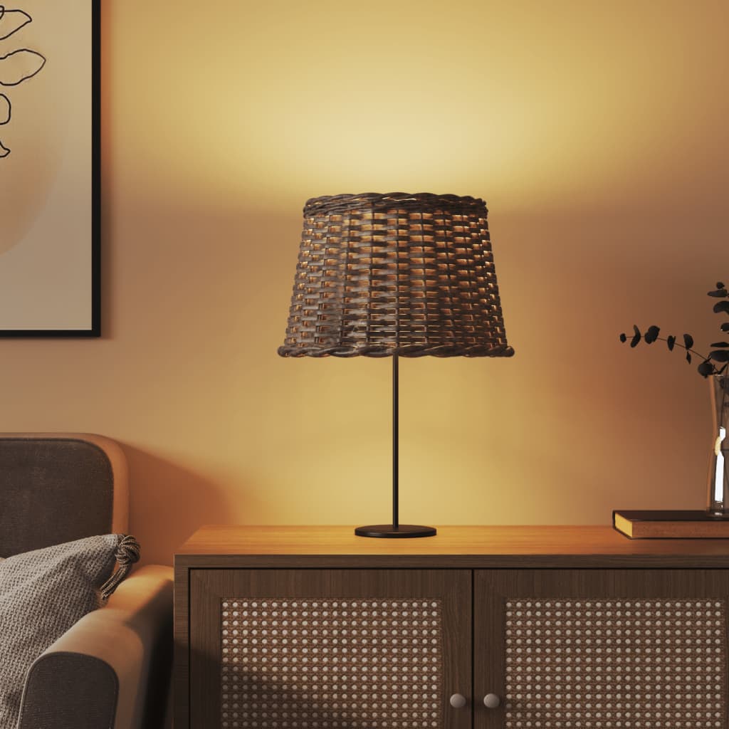 VidaXL Lampenschirm ø40x26 cm Korbgeflecht braun
