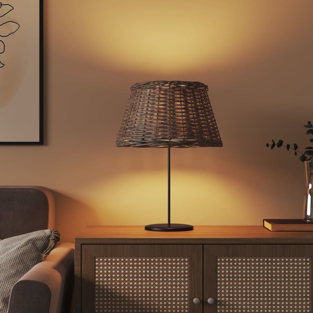 VidaXL Lampenschirm Ø50x30 cm Korbgeflecht braun