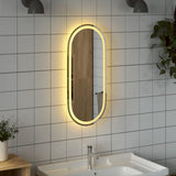 Vidaxl Mirror de baño LED Oval 80x35 cm