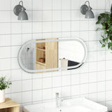 Vidaxl Mirror de baño LED ovalado 90x40 cm