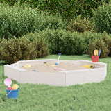 Vidaxl sandbox with benches octagonal solid pine white