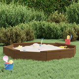 Vidaxl Sandbox con panchine Miele di pino solido ottagonale marrone