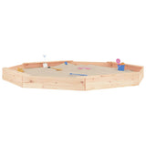 Vidaxl Sandpit con panchine pino solido ottagonale