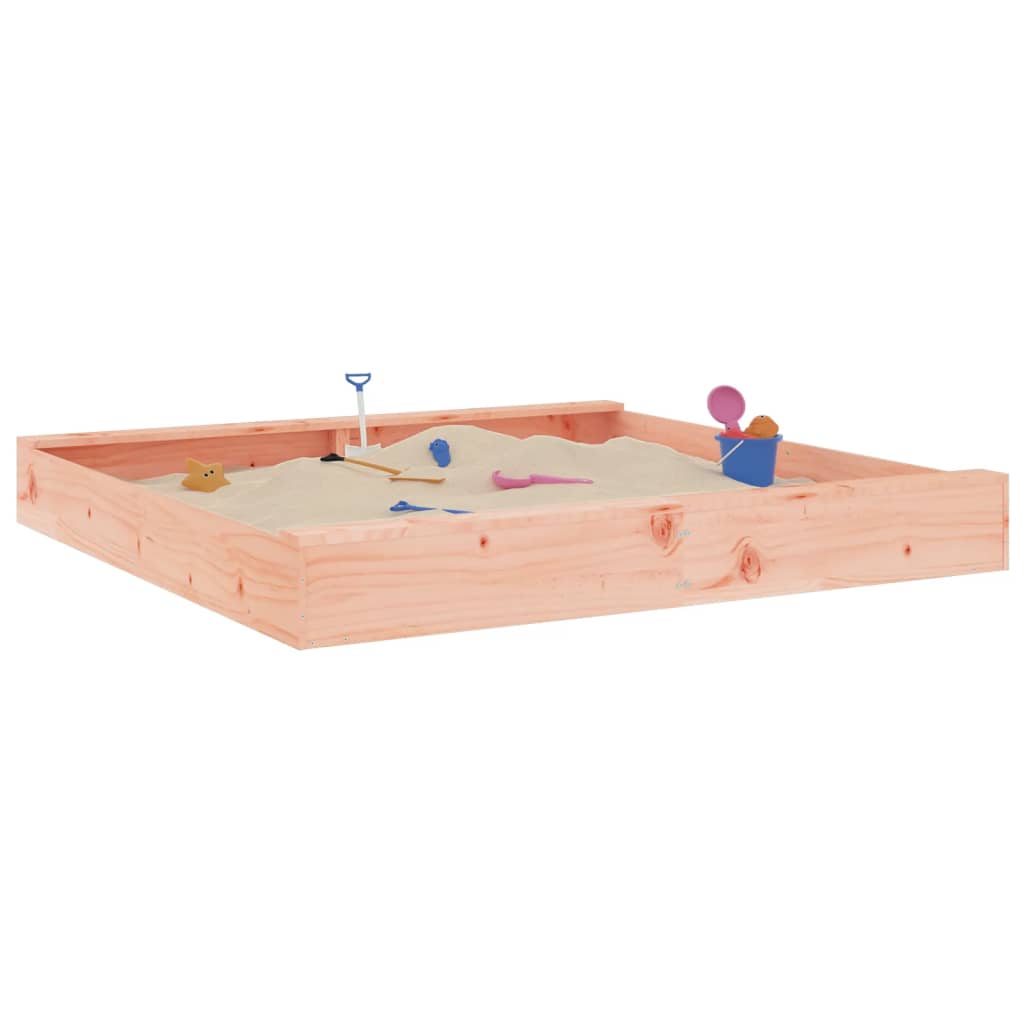 Vidaxl Sandpit s klopi Square Solid Douglashout