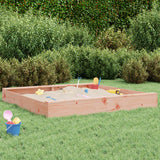 Vidaxl Sandpit s klopi Square Solid Douglashout