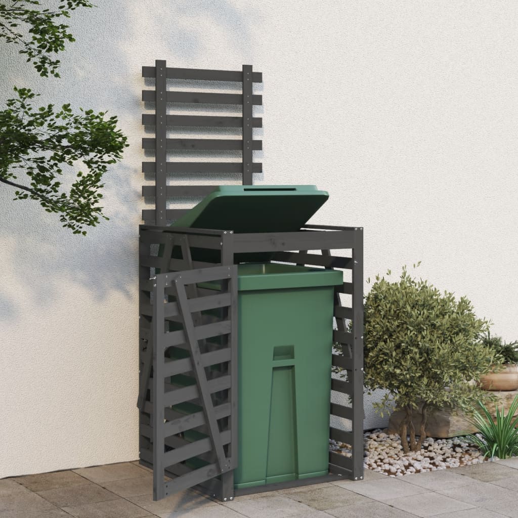 Vidaxx Containeraufbewahrung 84x90x128,5 cm massives Kiefernholz grau