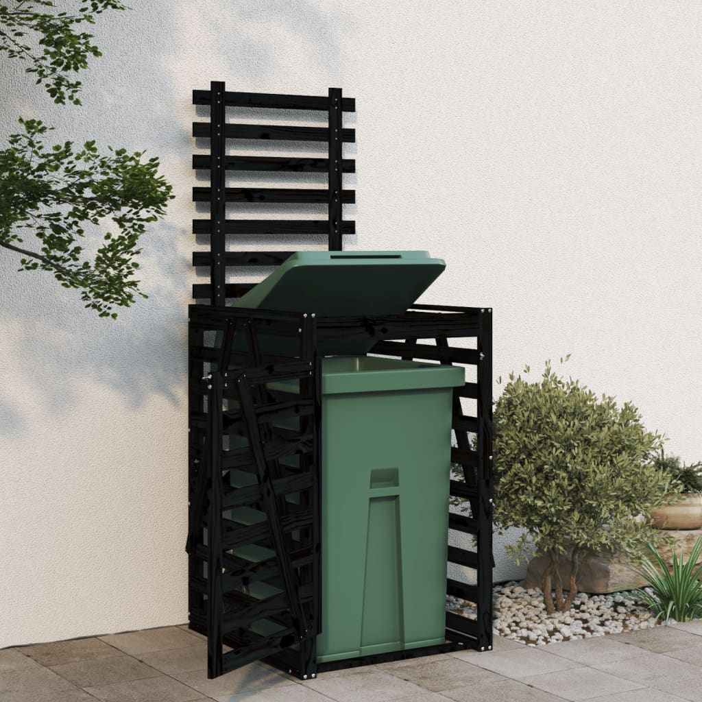 Vidaxx Containeraufbewahrung 84x90x128,5 cm massives Kiefernholz schwarz