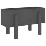 Vidaxx Pflanzgefäß 62x30x38 cm massives Kiefernholz grau