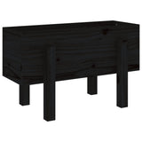 Vidaxx Pflanzgefäß 62x30x38 cm massives Kiefernholz schwarz