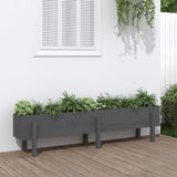 Vidaxl Planter zvedl 160x30x38 cm pevné borovice šedá