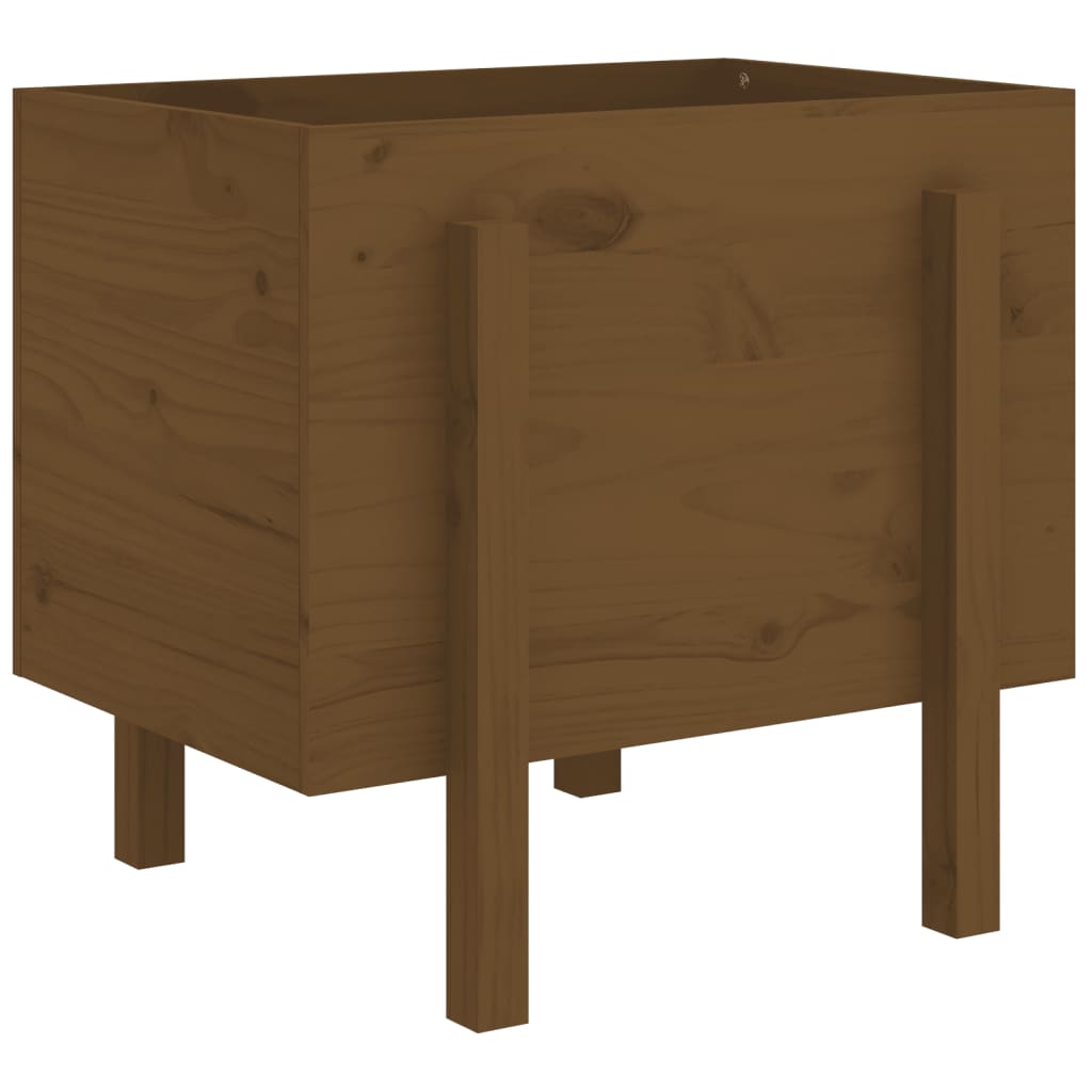 Vidaxx 810552 Pflanzgefäß 62x50x57 cm massives Kiefernholz honigbraun