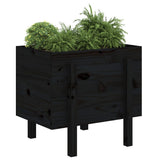 Vidaxx Pflanzgefäß 62x50x57 cm massives Kiefernholz schwarz