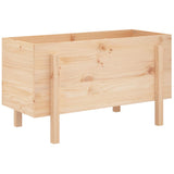 Vidaxl plantenbak verhoogd 101x50x57 cm massief grenenhout