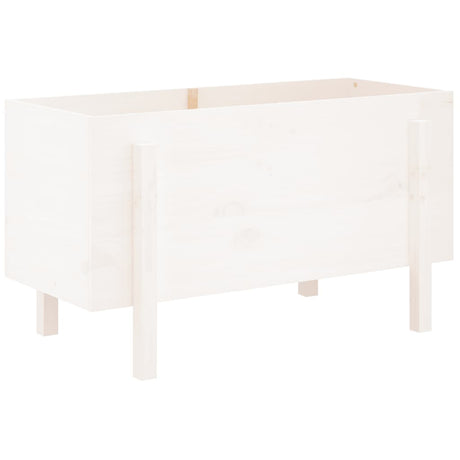 Vidaxx Pflanzgefäß erhöht 101x50x57 cm massives Kiefernholz weiß