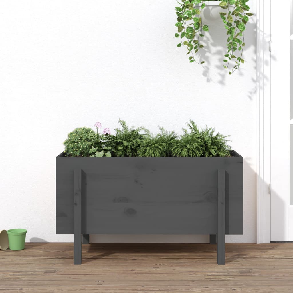 Vidaxl Planter höjde 101x50x57 cm fast tallgrå