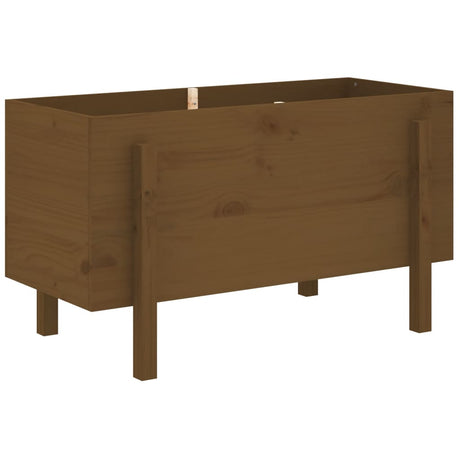 Vidaxx Pflanzgefäß erhöht 101x50x57 cm massives Kiefernholz honigbraun