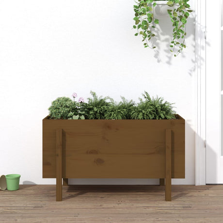 Vidaxx Pflanzgefäß erhöht 101x50x57 cm massives Kiefernholz honigbraun