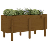 Vidaxl Planter zvedl 121x50x57 cm pevné borovice med hnědá