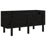 Vidaxl Planter surélevé 121x50x57 cm en pin solide noir