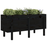 Vidaxl Planter surélevé 121x50x57 cm en pin solide noir