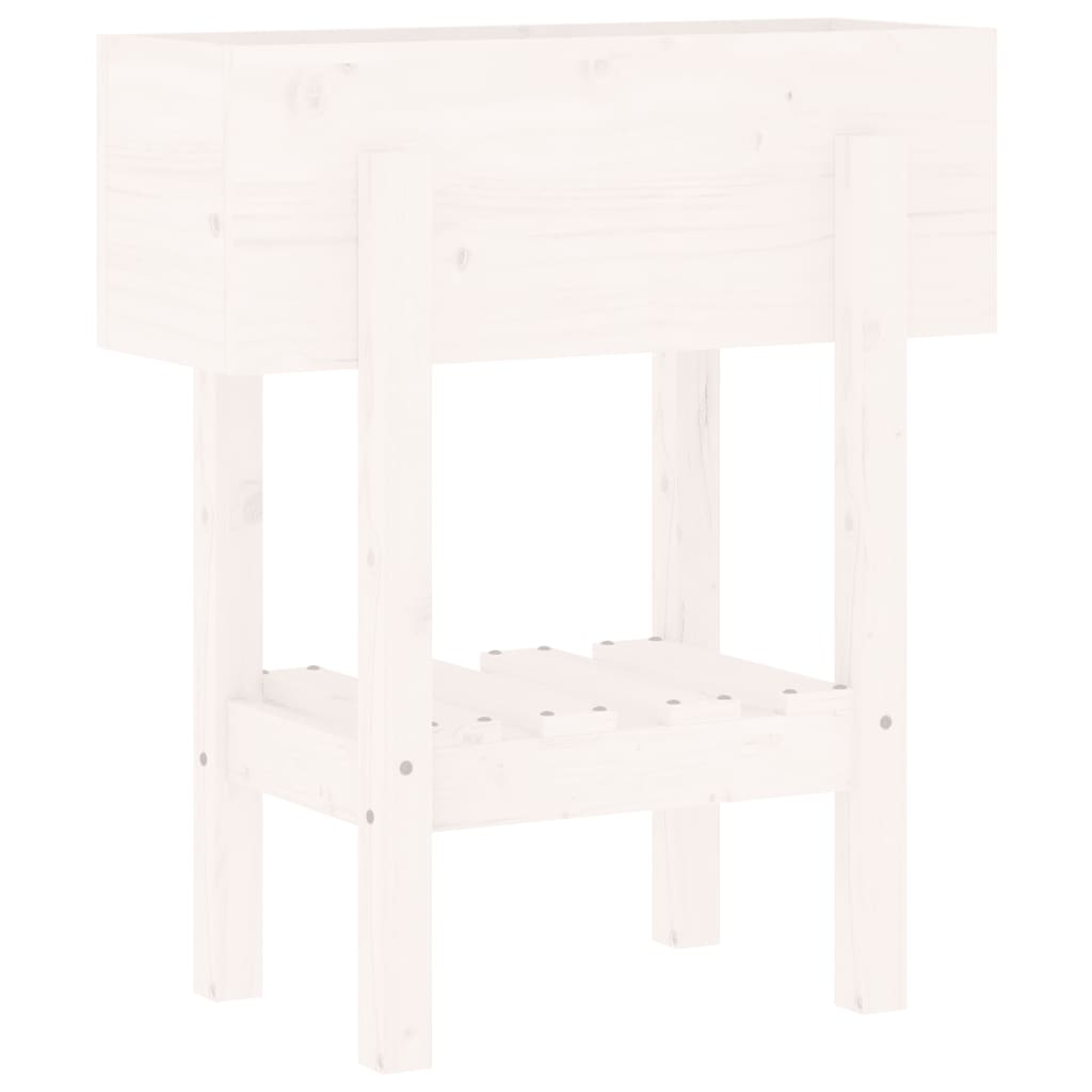 Vidaxx Pflanzgefäß 62x30x69 cm massives Kiefernholz weiß