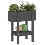 Vidaxx Pflanzgefäß 62x30x69 cm massives Kiefernholz grau